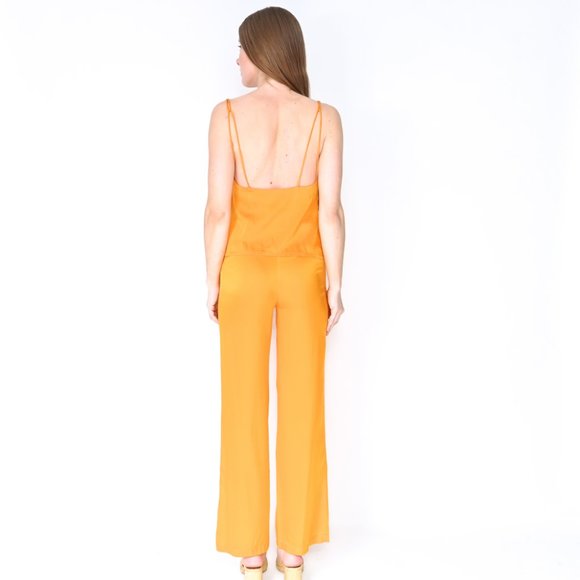 PALOMA WOOL Orange Silk Tank Top & Pants Set - Picture 4 of 6